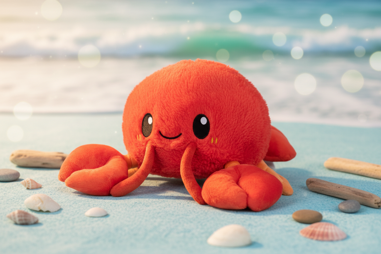 Kuscheliger Hummer als Plüschtier