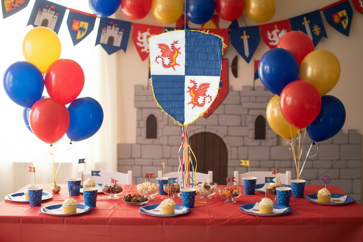 Piñata mit Ritterschild