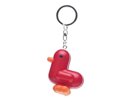 Red Racer Duck Keychain