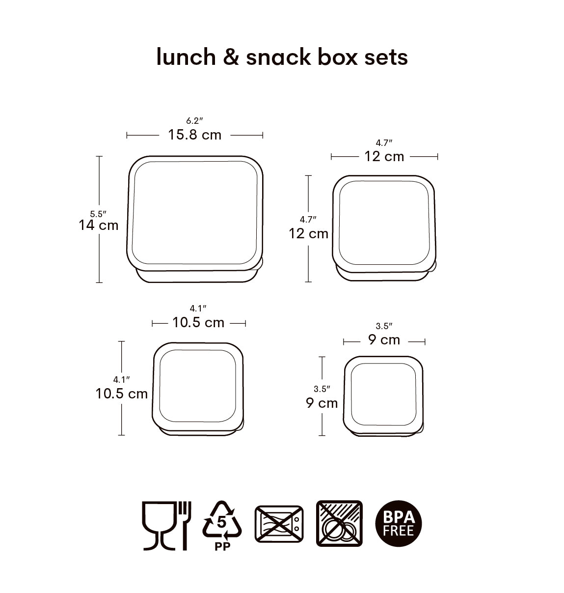 Lot de 4 boîtes repas et goûter - Jungle – vue 8 – A Little Lovely Company