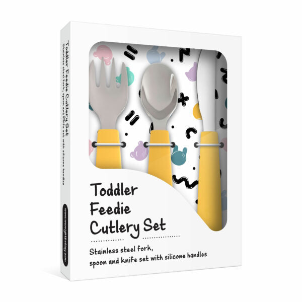 Gelbe Kinderbesteckset