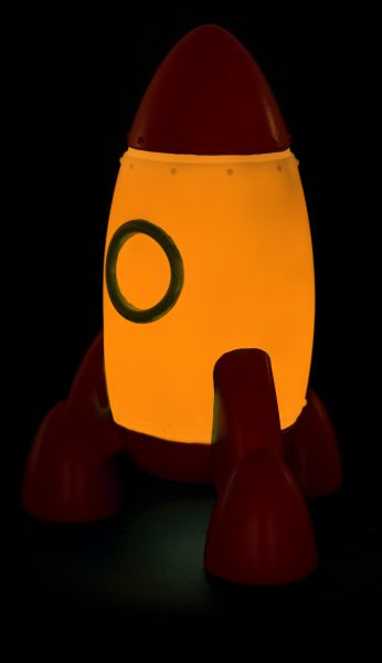 Silver Rocket Night Light