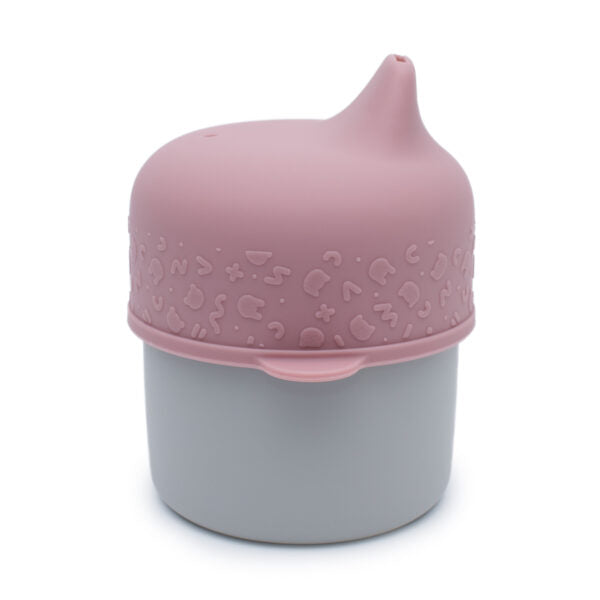Couvercle et Mini Paille Dusty Rose