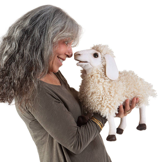 Marionnette à main Wooly Sheep 3166/ Wooly Shef Folkmanis réaliste
