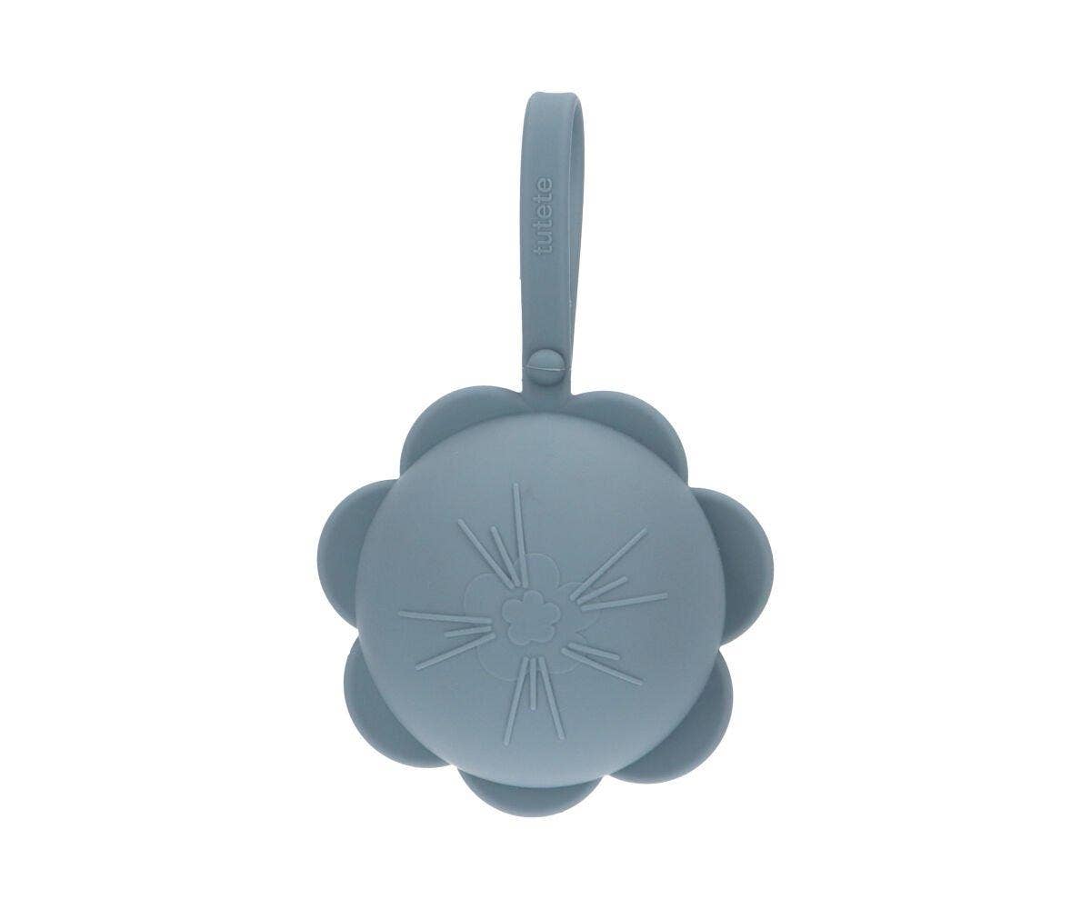 Porte-tétine bébé en silicone motif fleur océan - vue 3