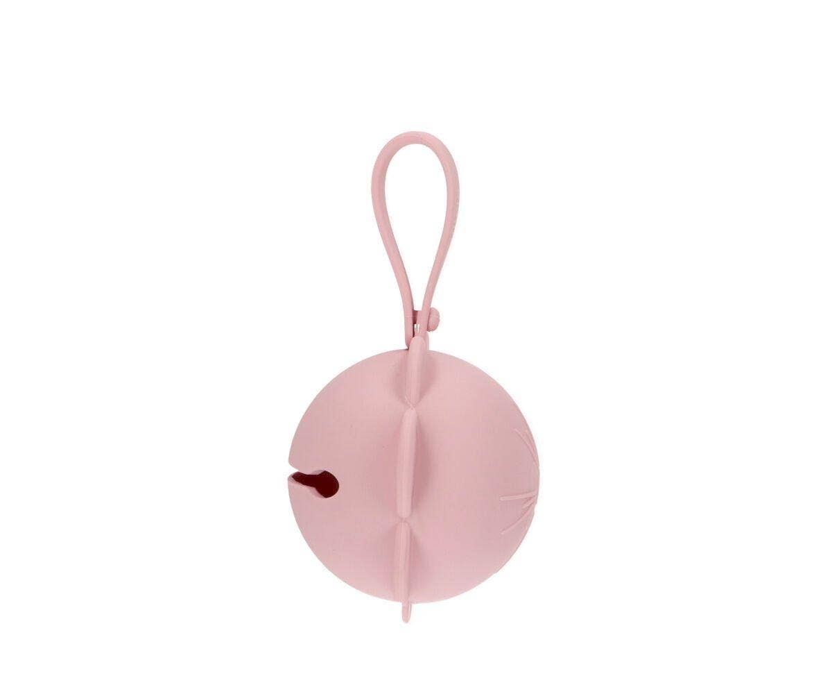 Porte-sucette en silicone Fleur rose - vue 3