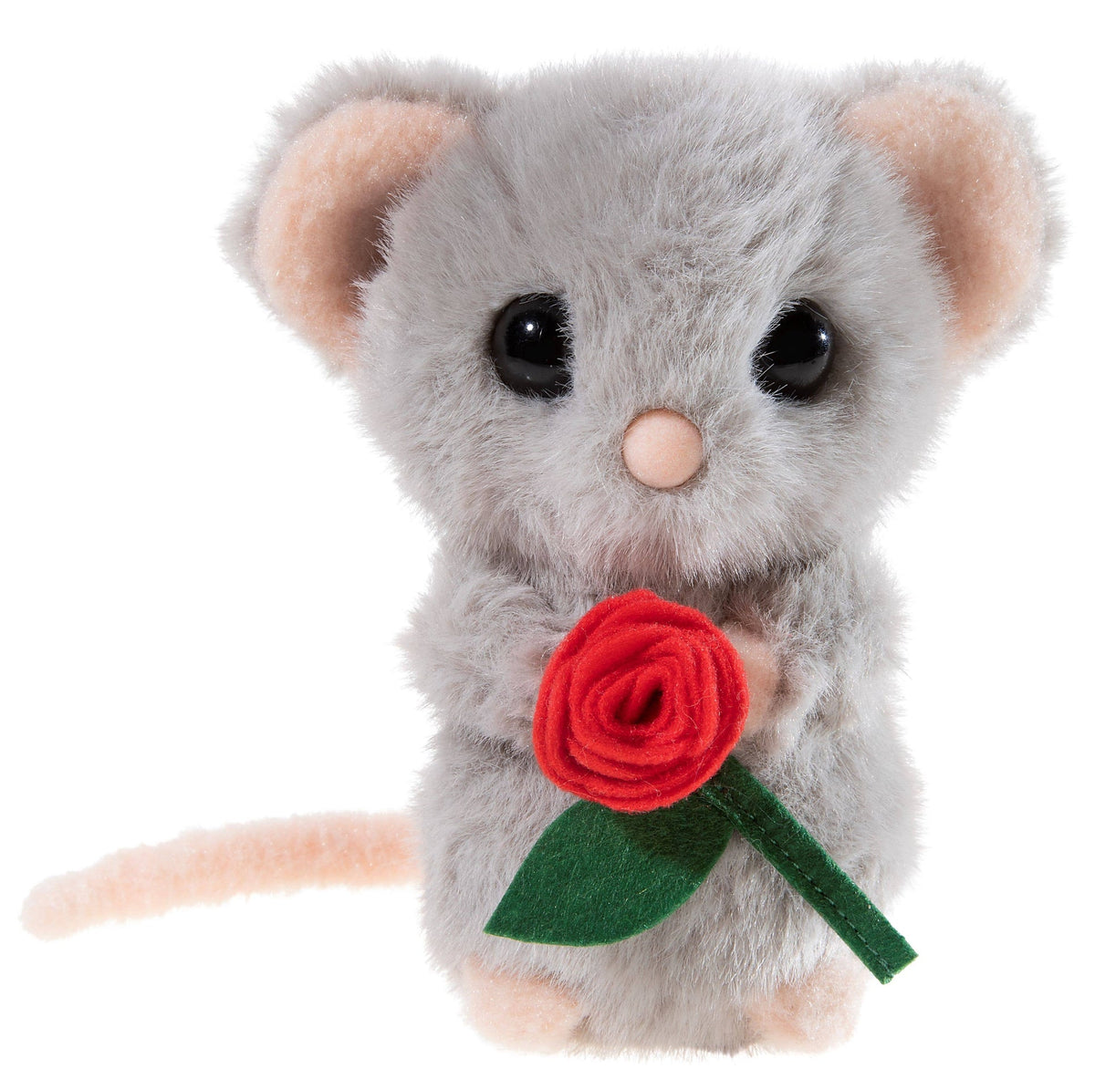 Peluche Young & Trendy Souris avec rose - 15 cm