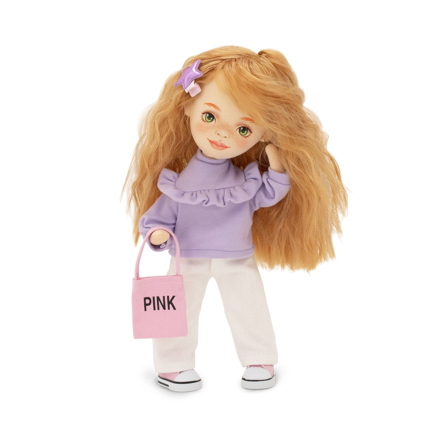Sunny doll with purple sweater, 32 cm