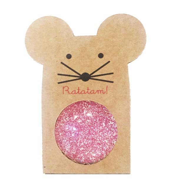 Rosa Glitzer-Hüpfball – 43 mm