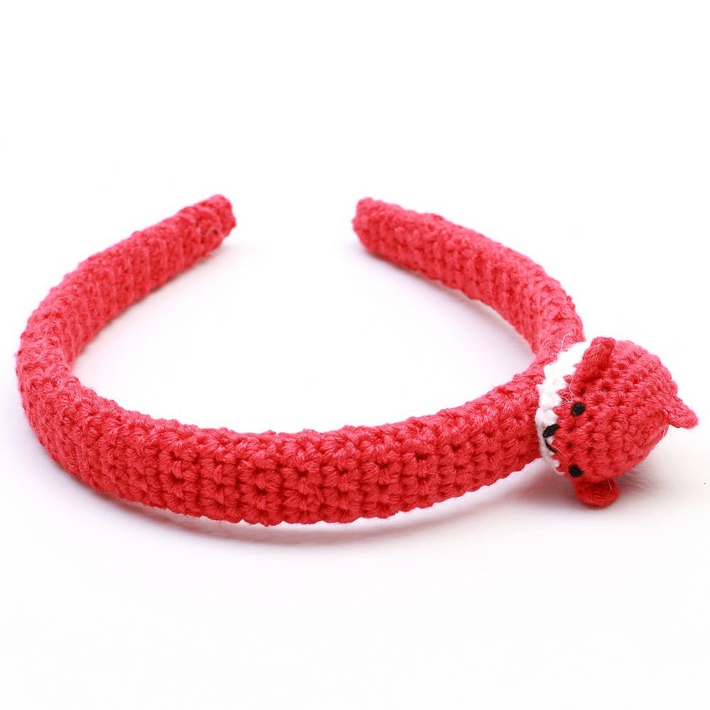 Headband with whalebone detail - Red