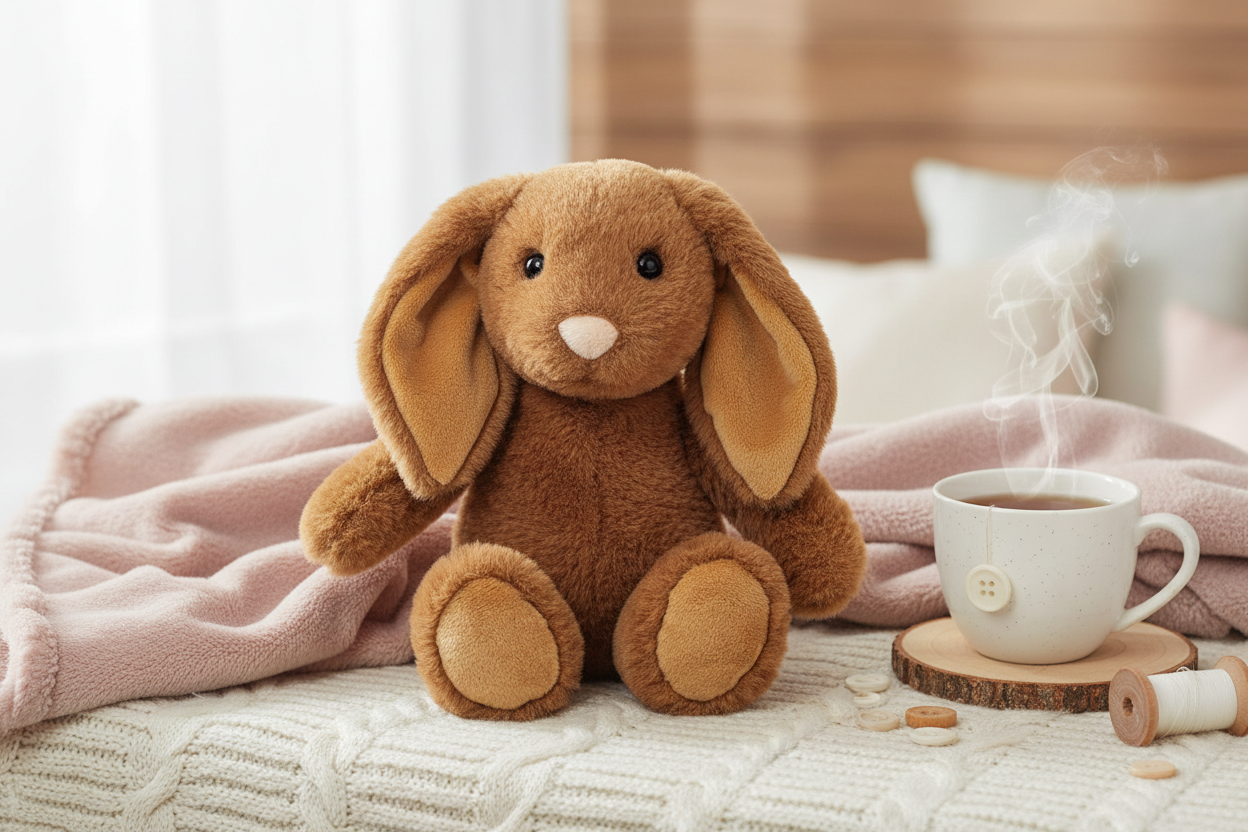 Peluche Lapin Cara brun foncé
