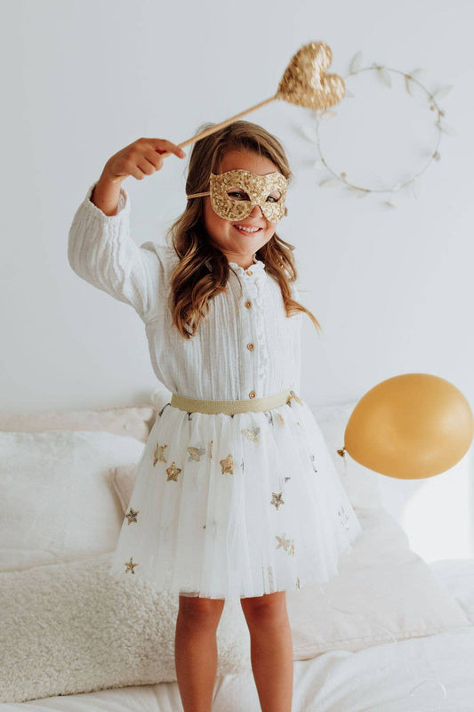 Zauberstab - Herz aus goldenen Pailletten