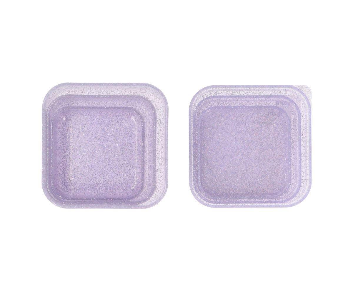 3 Boîtes à Déjeuner à Paillettes Lilas