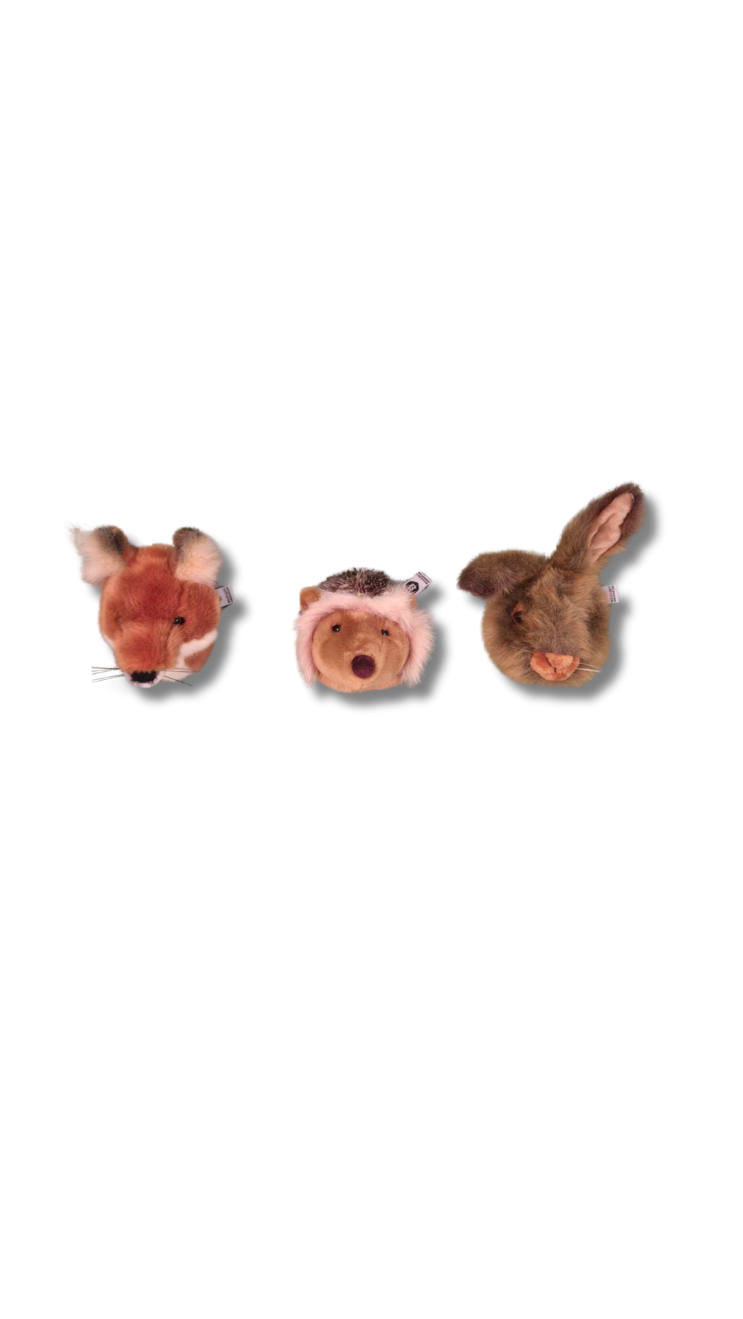 Mini Plush Animal Head Wall Decor: Forest Set