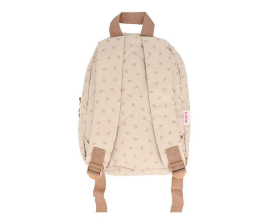 Gepolsterter Kinderrucksack mit Blättermotiv – Sandfarben