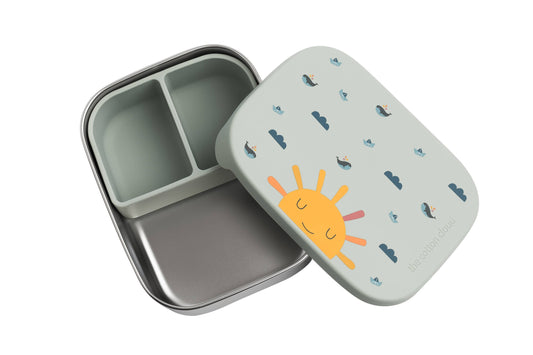 Origami-Lunchbox aus Edelstahl mit Fächern für Kinder