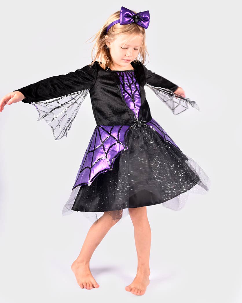 Spider Dress W with Headband 110-116 cm 4-6 years