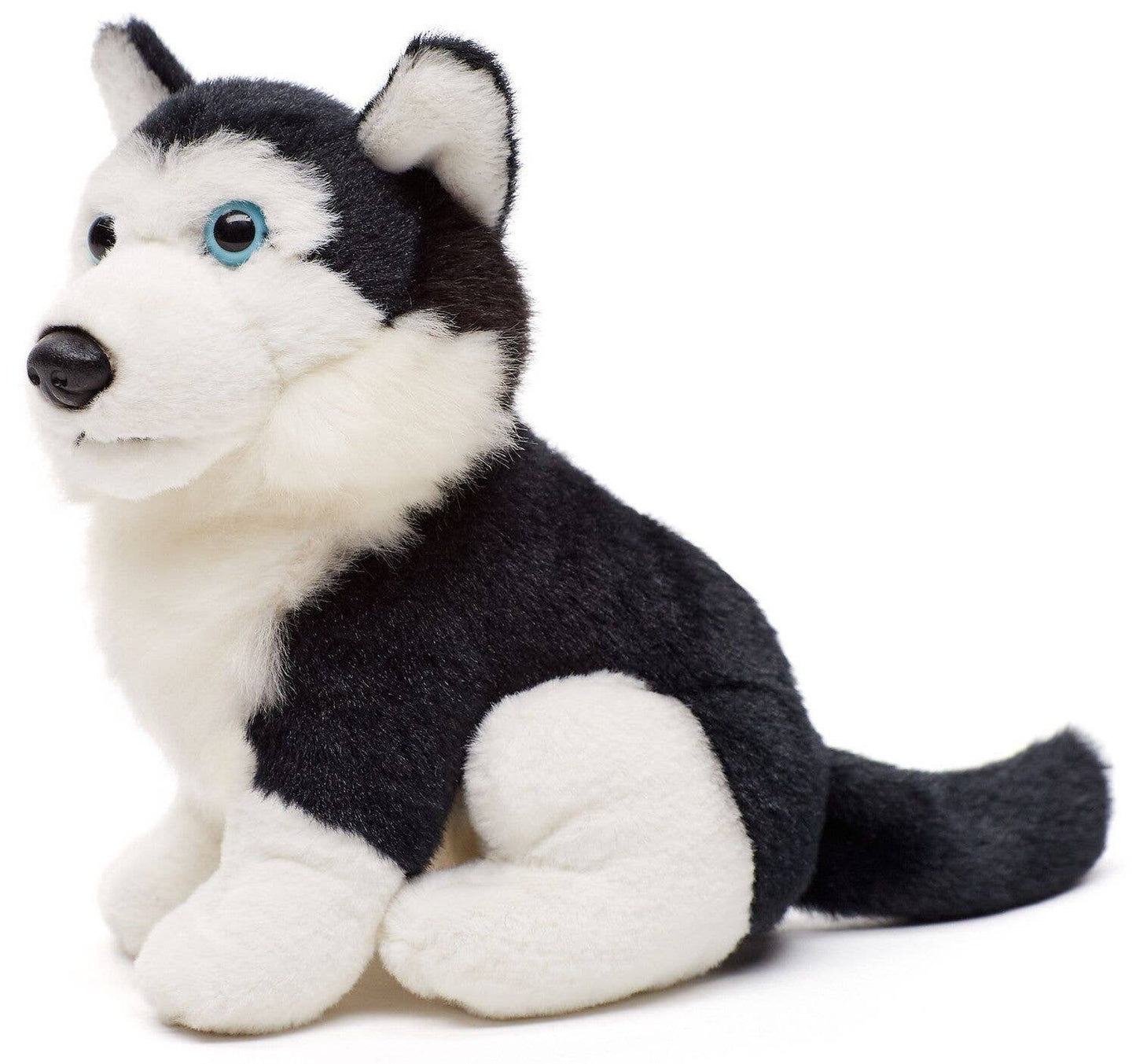 Schwarzer Husky-Plüsch, sitzend