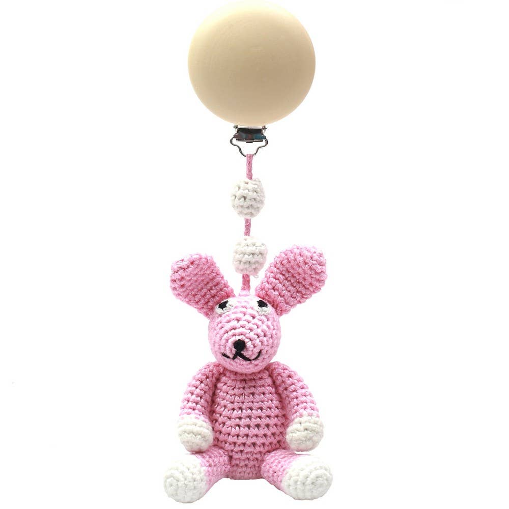 Accroche Poussette Elephant - Rose