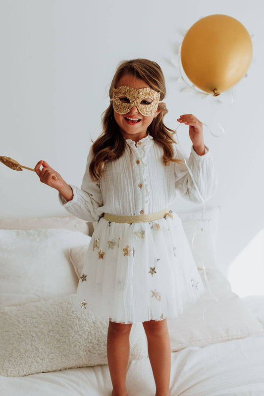 Maske - Goldene Pailletten