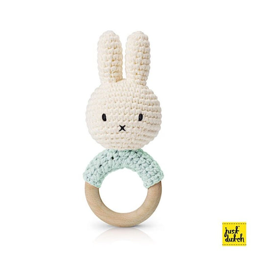 Hochet en Crochet Miffy - Vert pastel