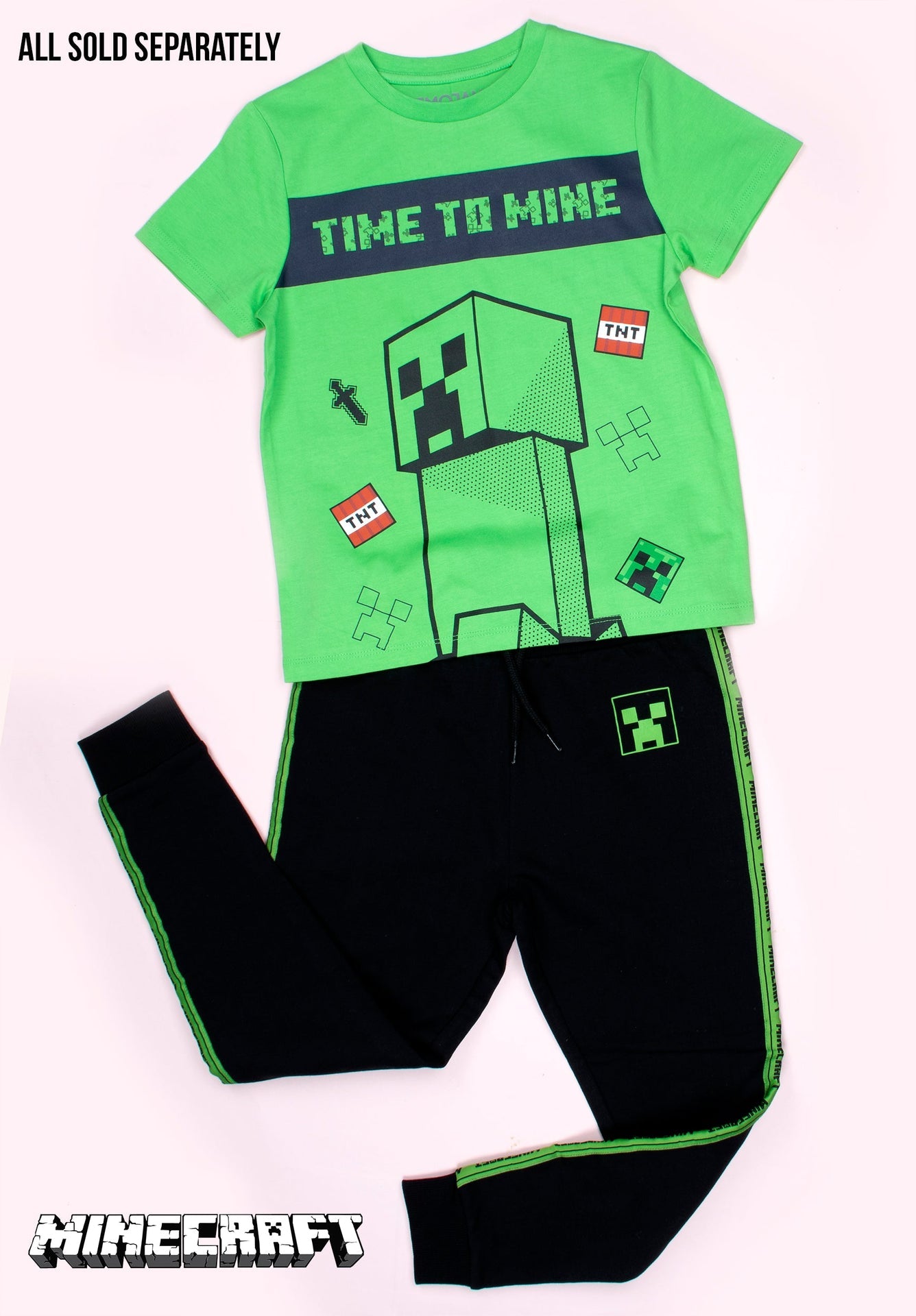 Minecraft Short Sleeve Pyjama – vert