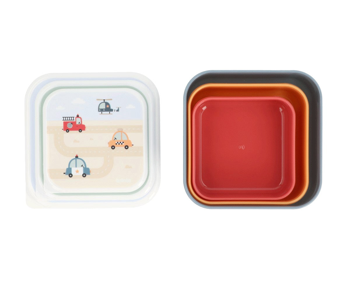 Tutete - 3 boîtes à déjeuner Voitures de Ville - vue officielle 7