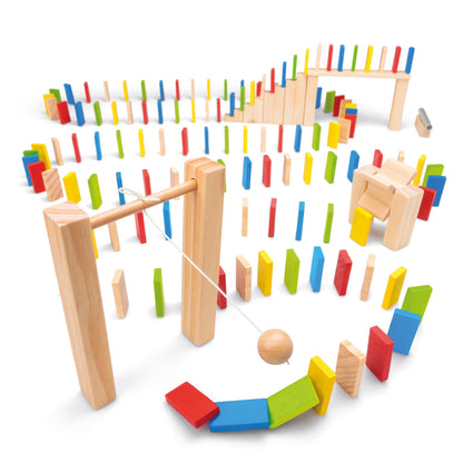 Course de Dominos en Bois – 200 Pièces