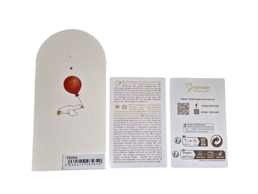Kleine beige Wärmflasche in Hasenform