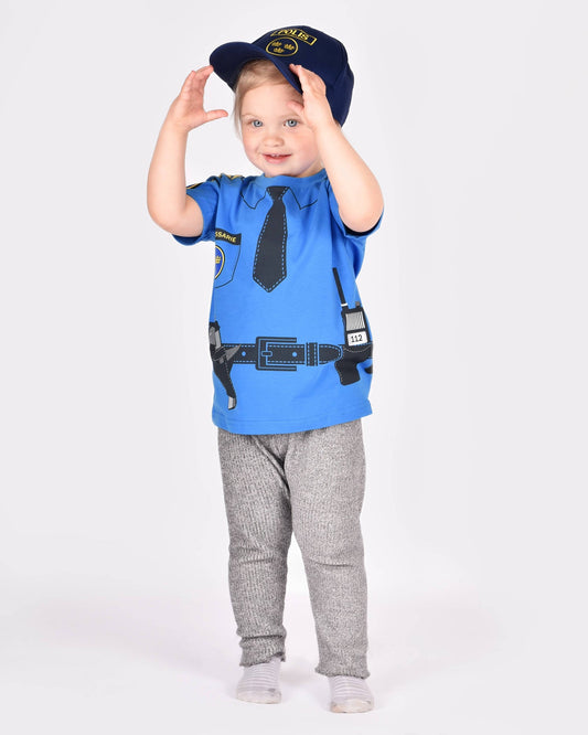 T-Shirt Polizei aus Bio-Baumwolle 98-104 cm 2-4 Jahre
