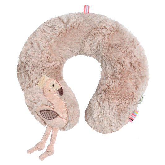 Coussin de nuque flamant rose – 24 × 22 cm