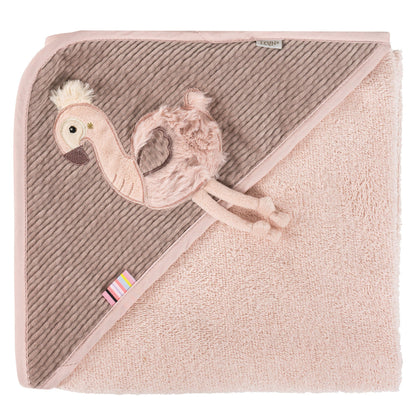 Kapuzenbadetuch Flamingo