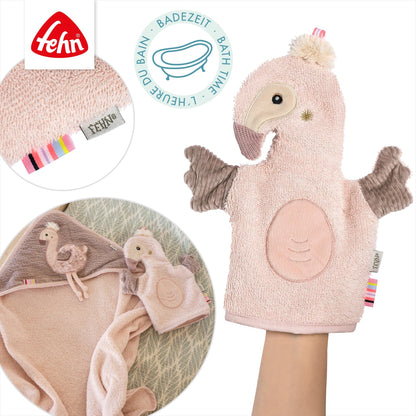 Waschhandschuh Flamingo