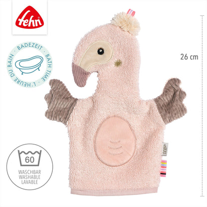 Waschhandschuh Flamingo