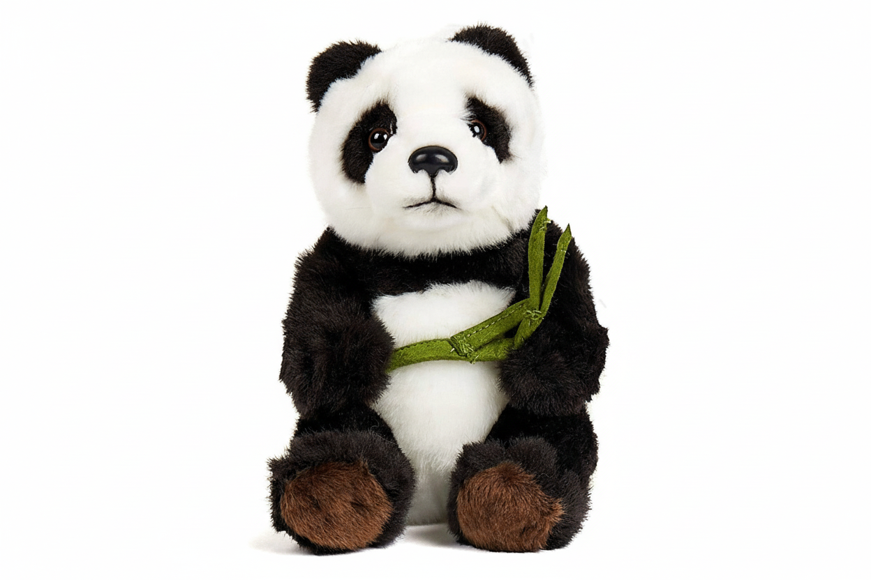 Peluche Panda avec Bambou Assis