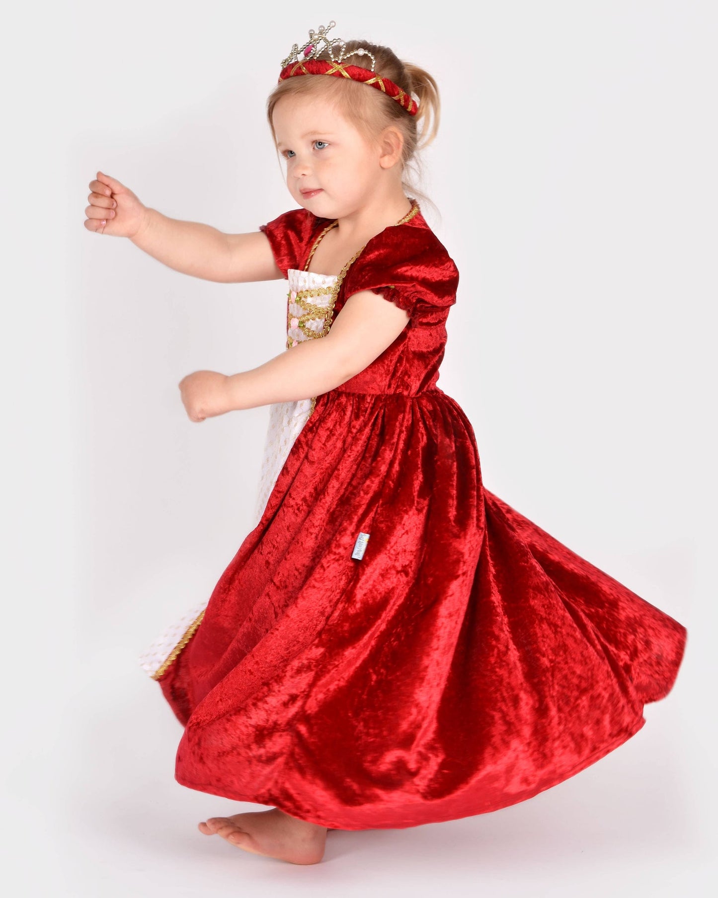 Prinzessinnenkleid aus rotem Samt Den Goda Fen 2-4 Jahre (98-104 cm)