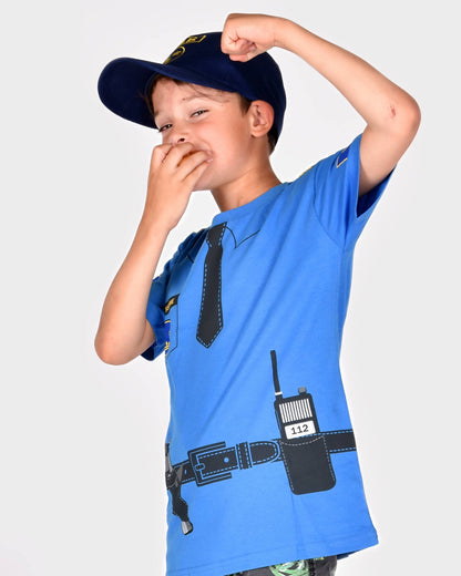 T-shirt Police en coton biologique 110-116 cl 4-6 ans