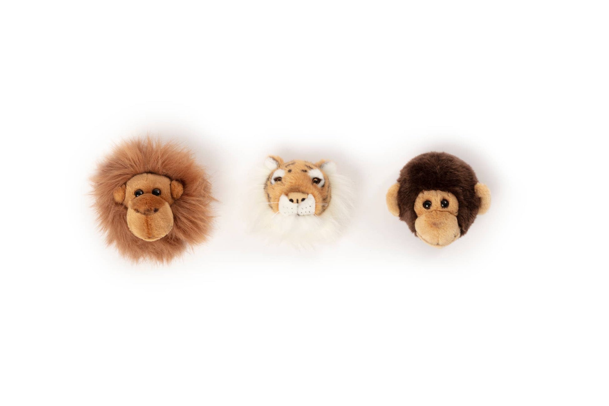 Mini Décoration Murale Peluche Têtes d'Animaux : Coffret Jungle - Wild & Soft
