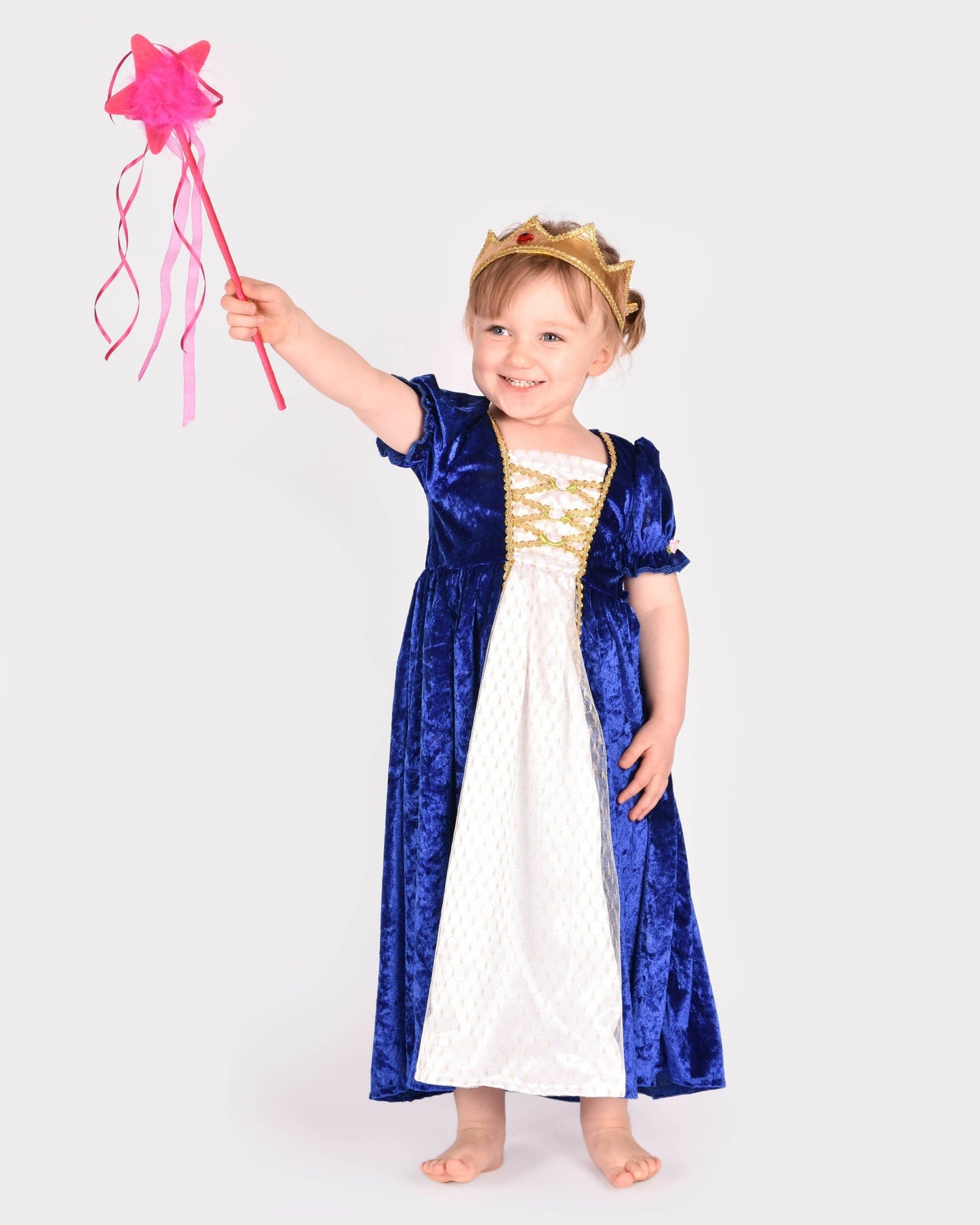Blue velvet princess dress 110-116 cm 4-6 years