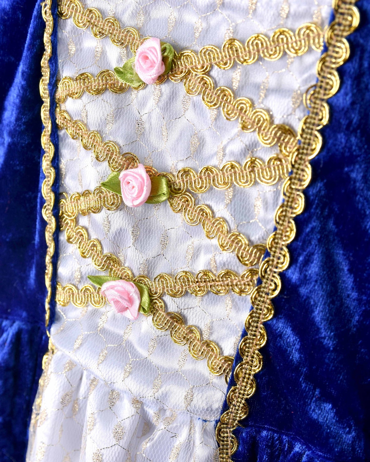 Blue velvet princess dress for 2-4 years (size 98-104)