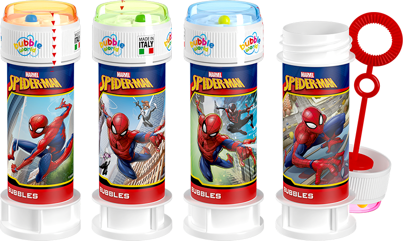 Seifenblasen Spider-Man Marvel Set – Display 36 Flaschen 60 ml Bubble World