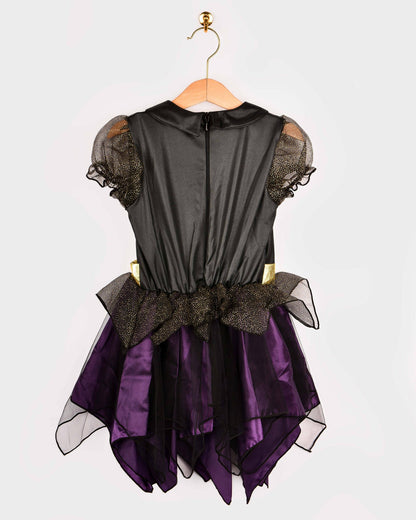 Deluxe Witch Costume with Hat for 5-7 Years (Size 122-128 cm)