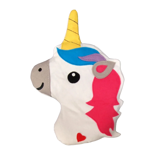 Kuscheliges Einhornkopf-Wärmekissen