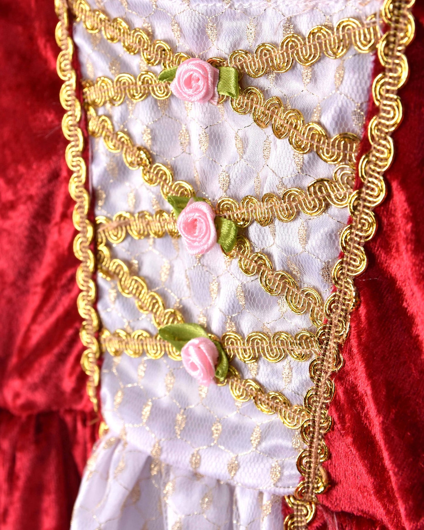 Prinzessinnenkleid aus rotem Samt Den Goda Fen 2-4 Jahre (98-104 cm)