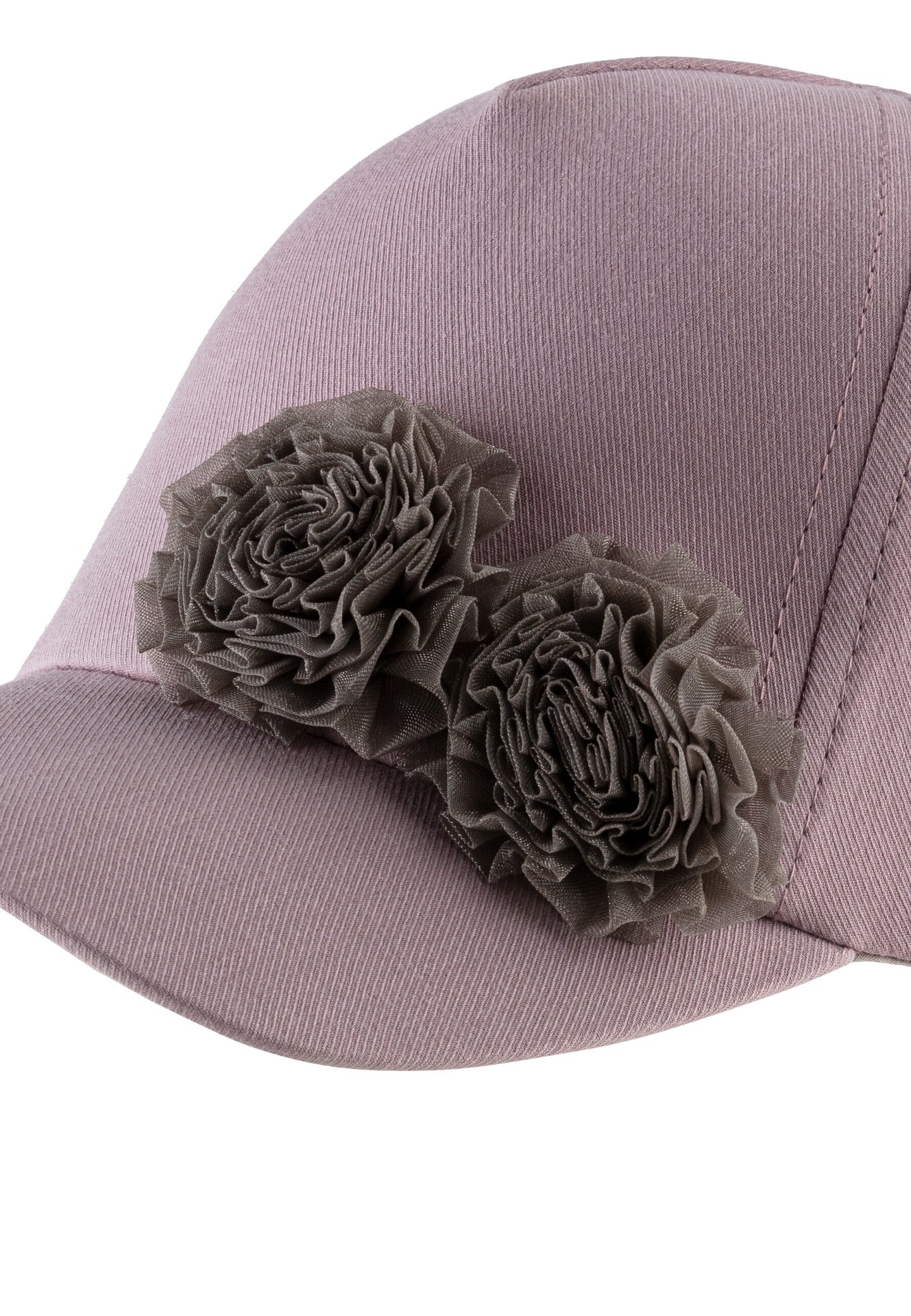 Casquette avec volant fleuri