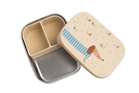 Stainless Steel Lunch Box with Compartments for Children's Dachshund