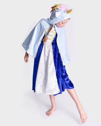 Rainbow Blue Unicorn Cape 98-128 cm 3-8 Years