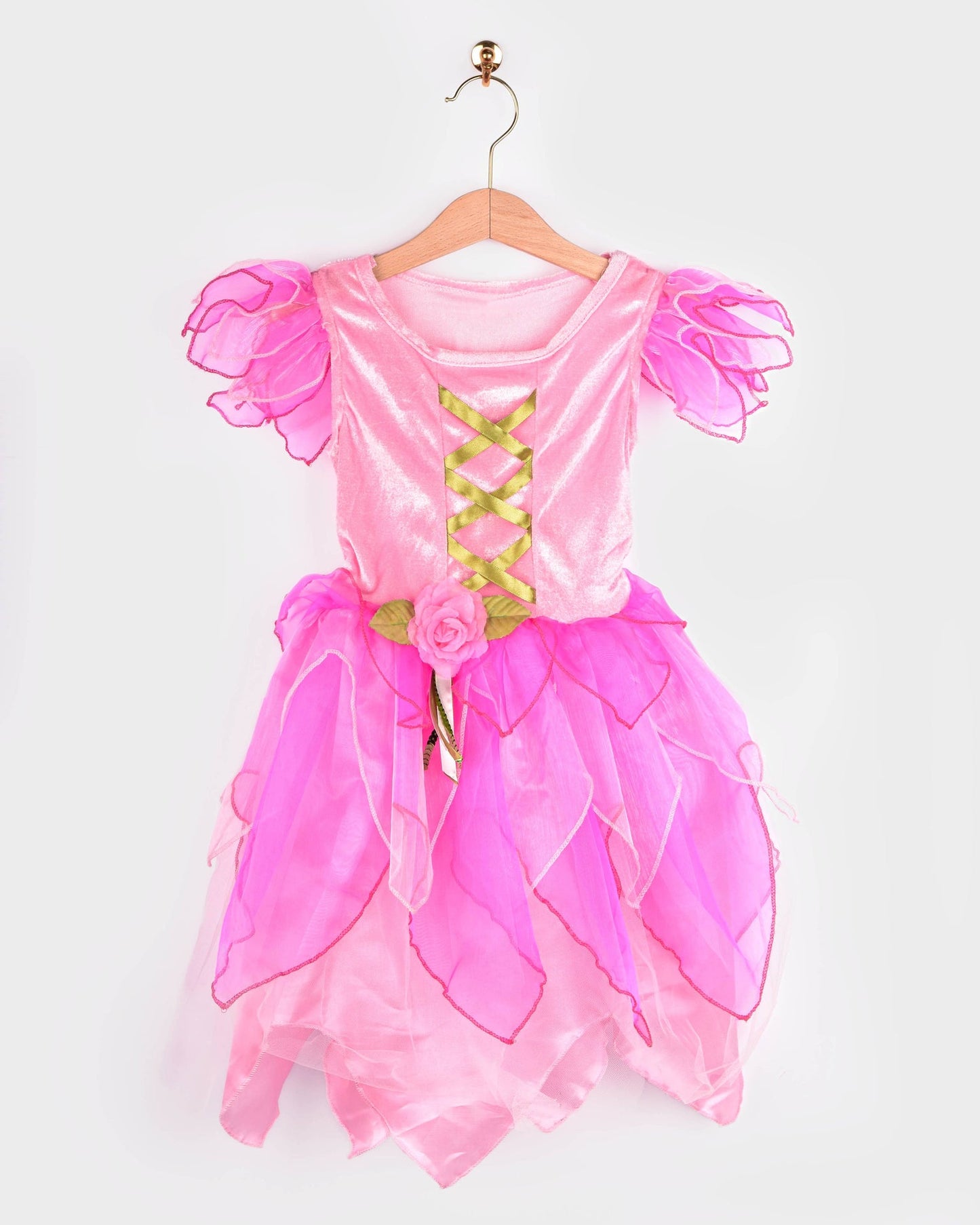 Feenkleid mit Flügeln+Diadem+Zauberstab 122-128 cm 6-8 Jahre