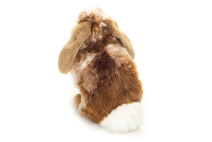 Peluche Lapin Assis Marron Foncé et Blanc - Teddy Hermann