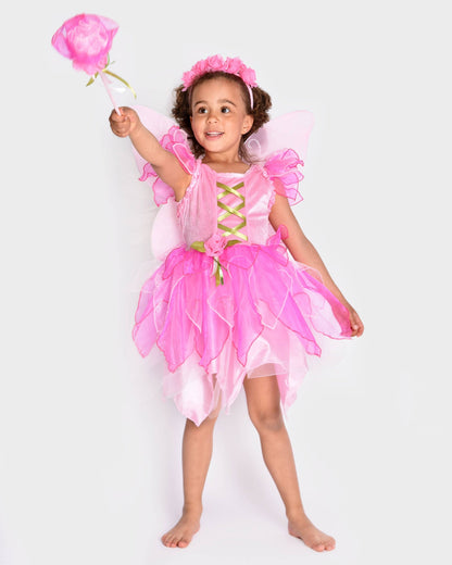 Feenkleid mit Flügeln+Diadem+Zauberstab 122-128 cm 6-8 Jahre